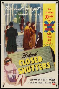 9y1473 BEHIND CLOSED SHUTTERS 1sh 1953 Persiane Chiuse, the secret story of sexy girls!