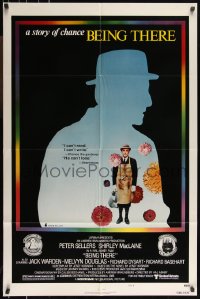 9y1474 BEING THERE style B 1sh 1980 silhouette of Peter Sellers, directed by Hal Ashby!