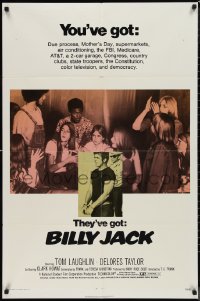 9y1482 BILLY JACK 1sh 1971 Tom Laughlin, Delores Taylor, most unusual boxoffice success ever!