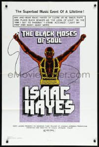 9y1485 BLACK MOSES OF SOUL 1sh 1973 Isaac Hayes, the superbad music event of a lifetime!
