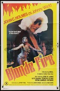9y1490 BLONDE FIRE 1sh 1978 Johnny Wadd Holmes, Seka, sexy topless women, you'll melt in your seat!
