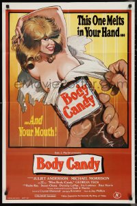 9y1498 BODY CANDY video/theatrical 25x38 1sh 1980 John Holmes, Juliet Anderson, sexy artwork!