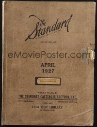 9y0378 STANDARD CASTING DIRECTORY softcover book Apr 1927 Boris Karloff, Oliver Hardy, Anna May Wong
