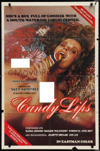 9y1512 CANDY LIPS 25x38 1sh 1975 directed by none other than Cecil B. Damill, topless woman!