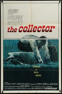 9y1532 COLLECTOR 1sh 1965 art of Terence Stamp & Samantha Eggar, William Wyler directed!