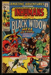 9y0064 AMAZING ADVENTURES #6 comic book May 1971 The Inhumans and The Black Widow, Hell on Earth!