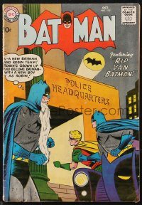 9y0010 BATMAN #119 comic book October 1958 featuring Rip Van Batman, who has a beard!