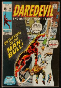 9y0206 DAREDEVIL #78 comic book July 1971 On the Horns of the Man-Bull by Gene Colan!