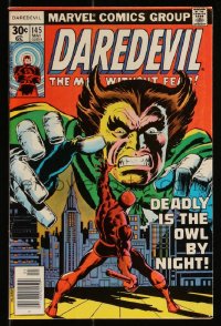 9y0215 DAREDEVIL #145 comic book May 1977 Deadly is The Owl by Night by George Tuska & Jim Mooney!