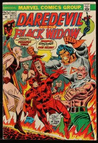9y0208 DAREDEVIL #105 comic book November 1973 & Black Widow, origin of Moondragon + Thanos cameo!