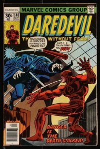 9y0217 DAREDEVIL #148 comic book September 1977 Danger is The Death-Stalker by Gil Kane!