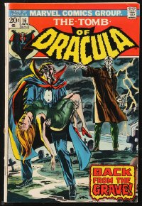 9y0241 TOMB OF DRACULA #16 comic book January 1974 Back from the Grave by Gene Colan!