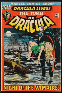 9y0236 TOMB OF DRACULA #1 comic book Apr 1972 1st issue, Neal Adams cover art, Night of the Vampire!