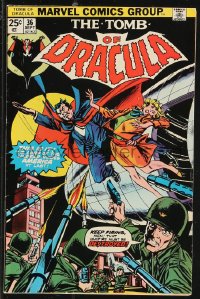 9y0249 TOMB OF DRACULA #36 comic book September 1975 Lord of the Undead invades America at last!