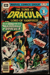 9y0258 TOMB OF DRACULA #46 comic book Jul 1976 rare 30 cent cover price variant, Marriage of Dracula!