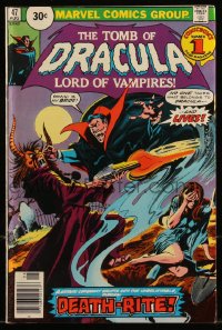 9y0259 TOMB OF DRACULA #47 comic book Aug 1976 rare 30 cent cover price variant, Death-Rite!