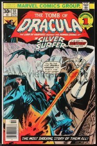 9y0261 TOMB OF DRACULA #50 comic book Nov 1976 Silver Surfer crossover, he must destroy the vampire!