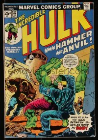 9y0058 INCREDIBLE HULK #182 comic book December 1974 first Hammer and Anvil, Wolverine cameo!
