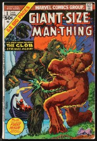 9y0022 MAN-THING Giant-Size #1 comic book August 1974 with 68 big pages, Steve Ditko & Jack Kirby!