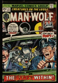9y0027 MAN-WOLF #31 comic book September 1974 The Beast Within, Creatures on the Loose!