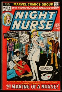 9y0032 NIGHT NURSE #1 comic book November 1972 Marvel attempts to get female buyers, low print run!