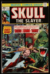 9y0035 SKULL THE SLAYER #1 comic book August 1975 fear-fraught first issue, Death at the Dawn of Time!
