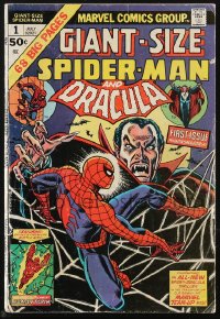9y0182 SPIDER-MAN Giant-Size #1 comic book July 1974 Spider-Man and Dracula first issue, 68 pages!