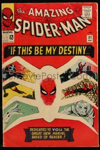 9y0082 SPIDER-MAN #31 comic book Dec 1965 1st appearance of Gwen Stacy & Harry Osborn by Steve Ditko!