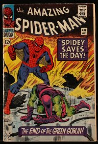 9y0091 SPIDER-MAN #40 comic book September 1966 The End of The Green Goblin by John Romita!