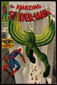 9y0099 SPIDER-MAN #48 comic book May 1967 The Vulture's Back and Spidey's Got 'im, by John Romita!