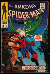 9y0100 SPIDER-MAN #49 comic book June 1967 this one's got it, Kraven, Vulture, by John Romita!