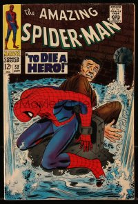 9y0103 SPIDER-MAN #52 comic book September 1967 To Die a Hero by John Romita!