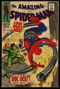 9y0104 SPIDER-MAN #53 comic book October 1967 look who's back, Doc Ock, by John Romita!