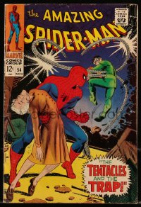 9y0105 SPIDER-MAN #54 comic book November 1967 The Tentacles and the Trap by John Romita, Doc Ock!
