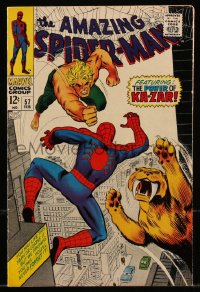 9y0108 SPIDER-MAN #57 comic book February 1968 featuring The Power of Ka-Zar by John Romita!