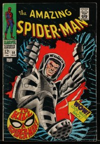9y0109 SPIDER-MAN #58 comic book March 1968 To Kill A Spider-Man by John Romita!