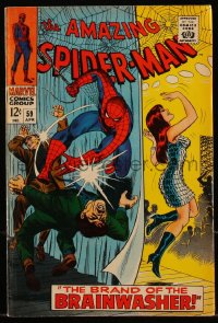 9y0110 SPIDER-MAN #59 comic book April 1968 The Brand of the Brainwasher by John Romita!