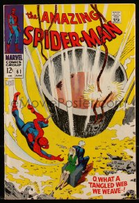 9y0112 SPIDER-MAN #61 comic book June 1968 O, What a Tangled Web We Weave by John Romita!