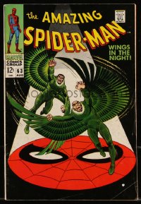 9y0114 SPIDER-MAN #63 comic book August 1965 Wings in the Night by John Romita, Vulture!