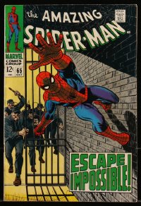 9y0116 SPIDER-MAN #65 comic book October 1968 Escape Impossible by John Romita!