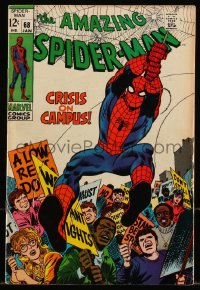 9y0119 SPIDER-MAN #68 comic book January 1969 Crisis on Campus by John Romita!