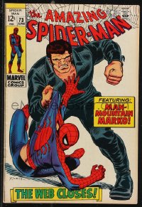 9y0123 SPIDER-MAN #73 comic book June 1969 Man-Mountain Marko, The Web Closes by John Romita!