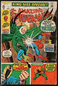 9y0140 SPIDER-MAN #7 comic book Dec 1970 King-Size Special with twice as many pages by Steve Ditko!