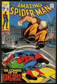 9y0130 SPIDER-MAN #81 comic book February 1970 The Coming of The Kangaroo by John Buscema!