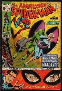 9y0143 SPIDER-MAN #94 comic book March 1971 Spidey's Origin Re-Told by John Romita & Sal Buscema!