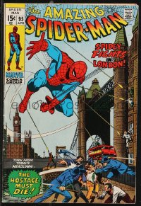 9y0144 SPIDER-MAN #95 comic book April 1971 Spidey in London, The Hostage Must Die by John Romita!