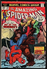 9y0187 SPIDER-MAN #139 comic book December 1974 Day of The Grizzly by Ross Andru!