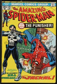 9y0176 SPIDER-MAN #129 comic book February 1974 first appearance of Punisher AND Jackal by Andru!