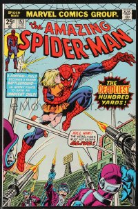 9y0201 SPIDER-MAN #153 comic book February 1976 The Deadliest Hundred Yards by Ross Andru!