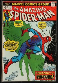 9y0175 SPIDER-MAN #128 comic book January 1974 The Shadow of The Vulture by Ross Andru!